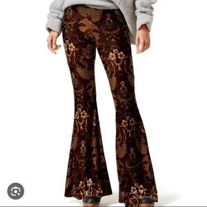 FP printed velvet flares